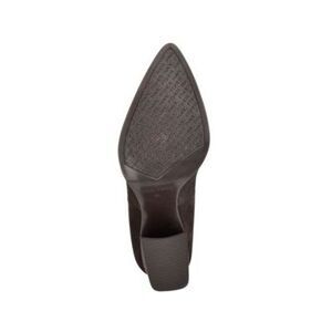MARC FISHER Womens Dark Natural Brown Padded Dalla Pointed Toe Stiletto Zip-Up Dress Booties M main image 1